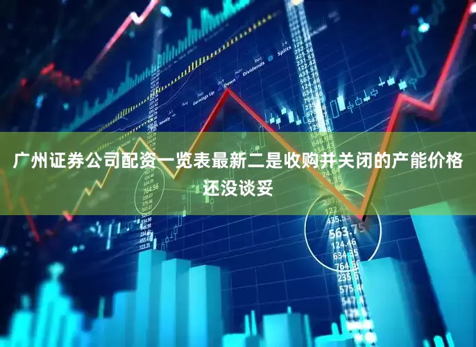 广州证券公司配资一览表最新二是收购并关闭的产能价格还没谈妥